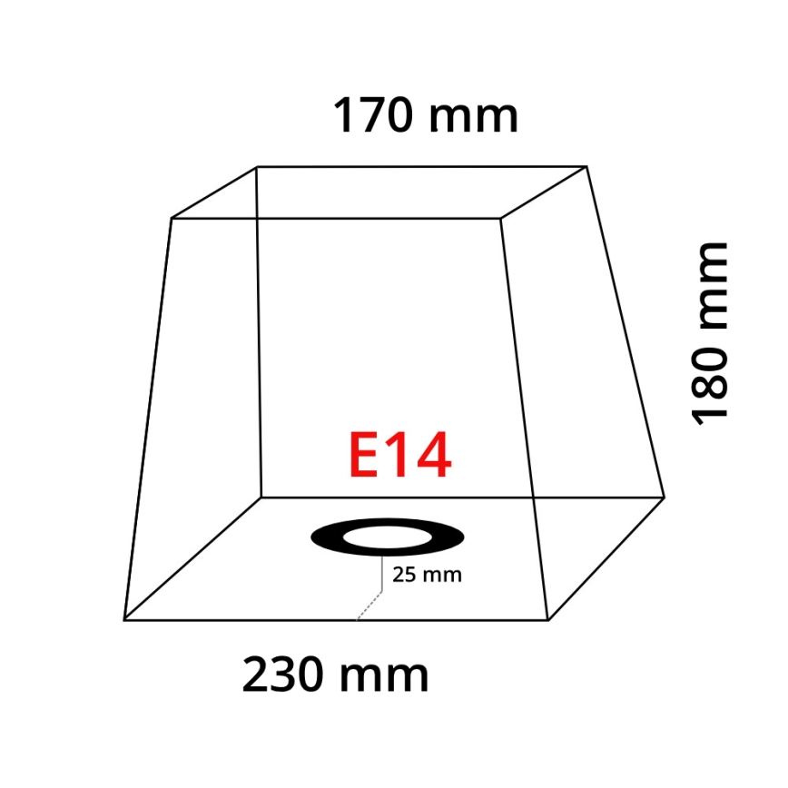 Eglo 49422 - Lampeskærm til gulvlampe VINTAGE brun E14 23x23 cm