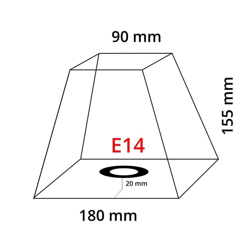 Eglo 49429 - Lampeskærm VINTAGE E14 18x18 cm brun
