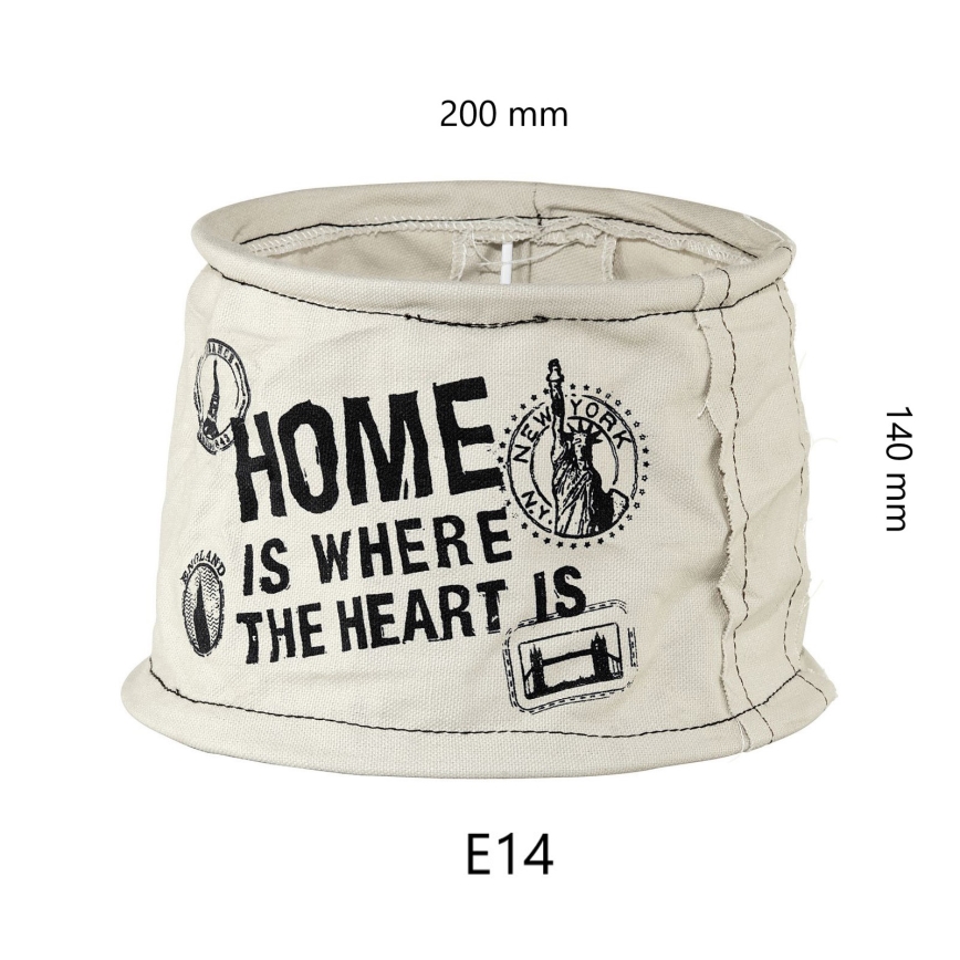 Eglo 49442 - Skygge VINTAGE linnedhjem E14 diameter 20 cm