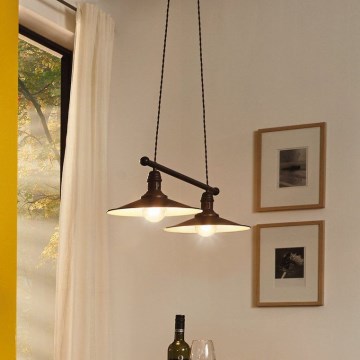 Eglo 49457 - Kabelpendel STOCKBURY 2xE27/60W/230V