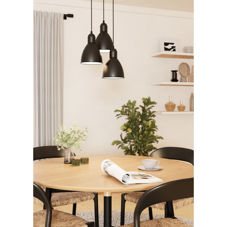 Eglo 49465 - Lysekrone PRIDDY 3xE27/60W/230V