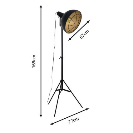 Eglo 49674 - Gulvlampe CANNINGTON 1xE27/60W/230V