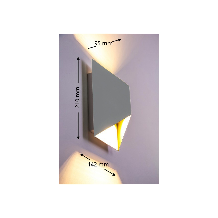 Eglo 54603 - Udendørs LED væglampe PREDAZZO 2xLED/2,5W/230V IP44