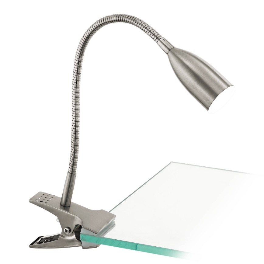 Eglo 54647 - LED bordlampe med klemme LED/4,5W/230V 3000K mat krom