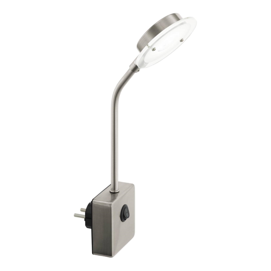 Eglo 54649 - LED lampe til stikkontakt LED/4,5W/230V 3000K mat krom