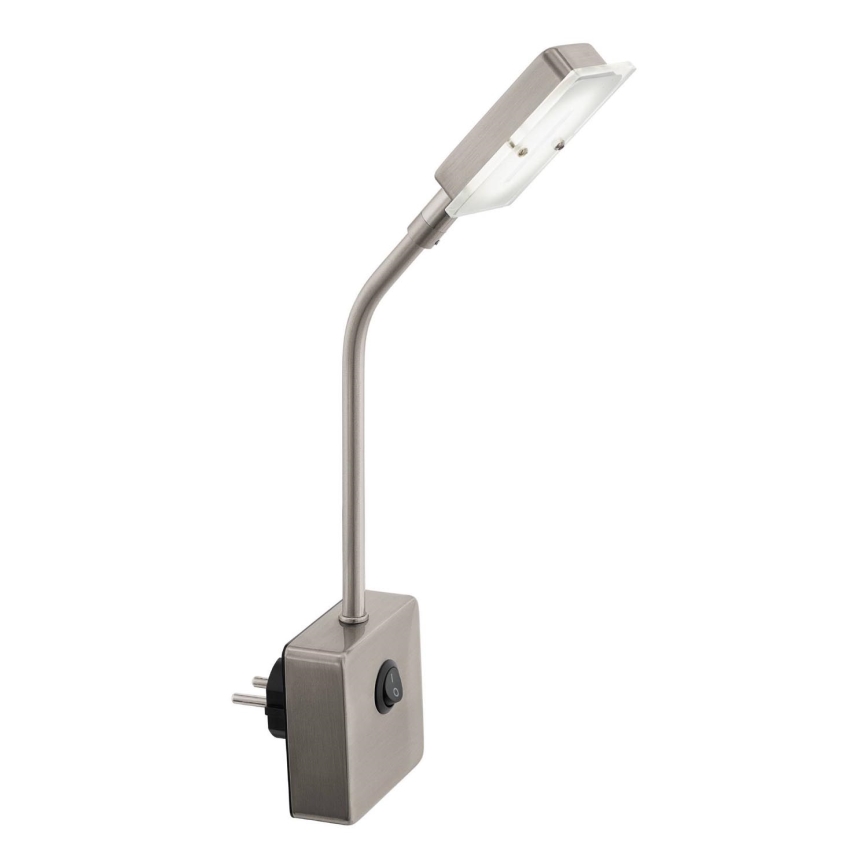 Eglo 54651 - LED lampe til stikkontakt LED/4,5W/230V 3000K mat krom