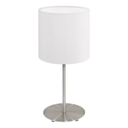 Eglo 54744 - Bordlampe ANADIA 1xE14/40W/230V hvid/mat krom