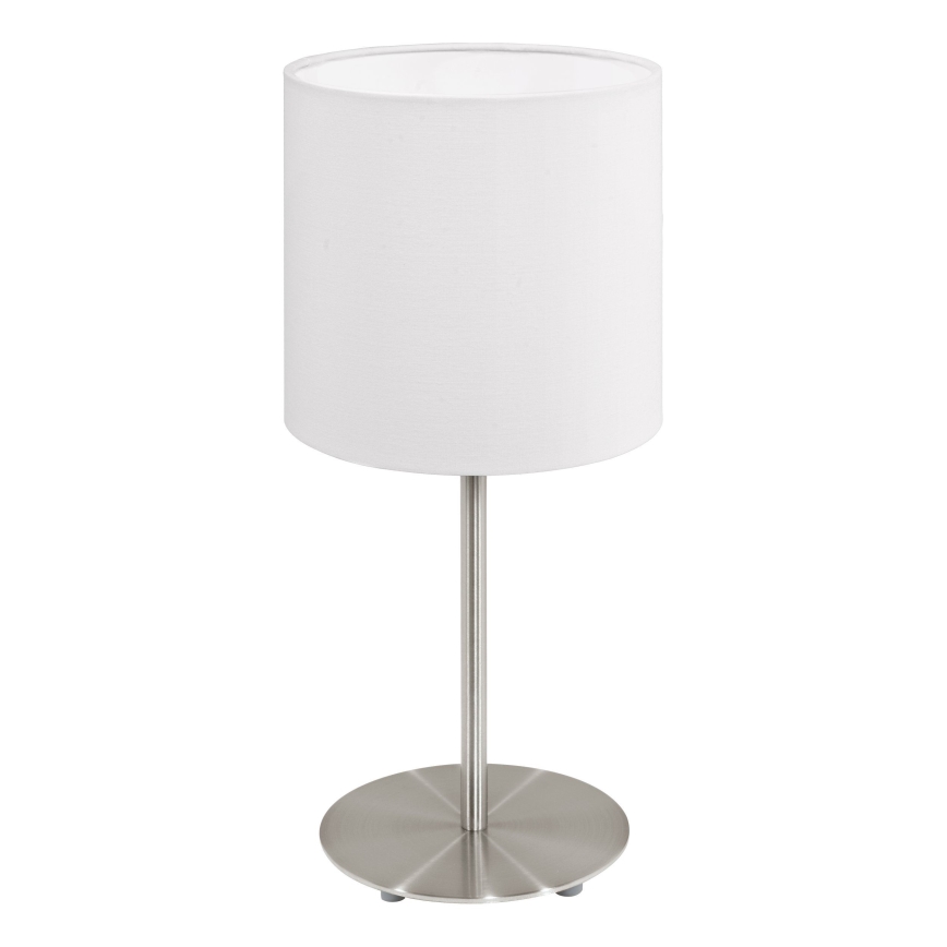 Eglo 54744 - Bordlampe ANADIA 1xE14/40W/230V hvid/mat krom