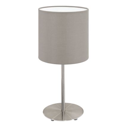 Eglo 54745 - Bordlampe ANADIA 1xE14/40W/230V taupe/mat krom