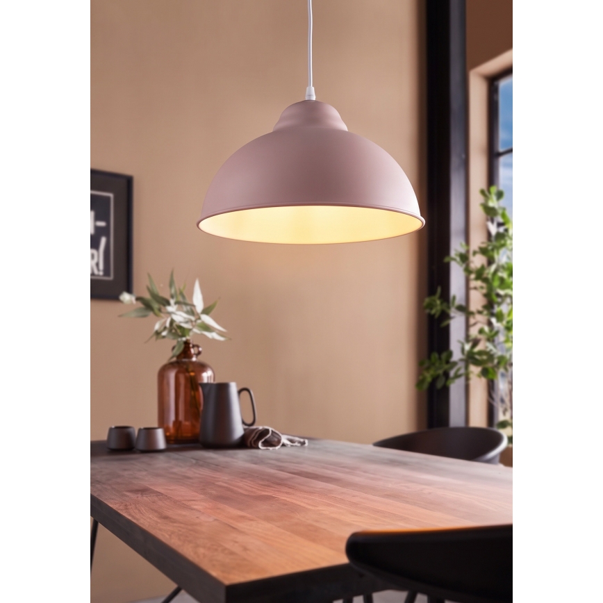 Eglo 54964 - Pendel TRURO-P 1xE27/60W/230V lyserød