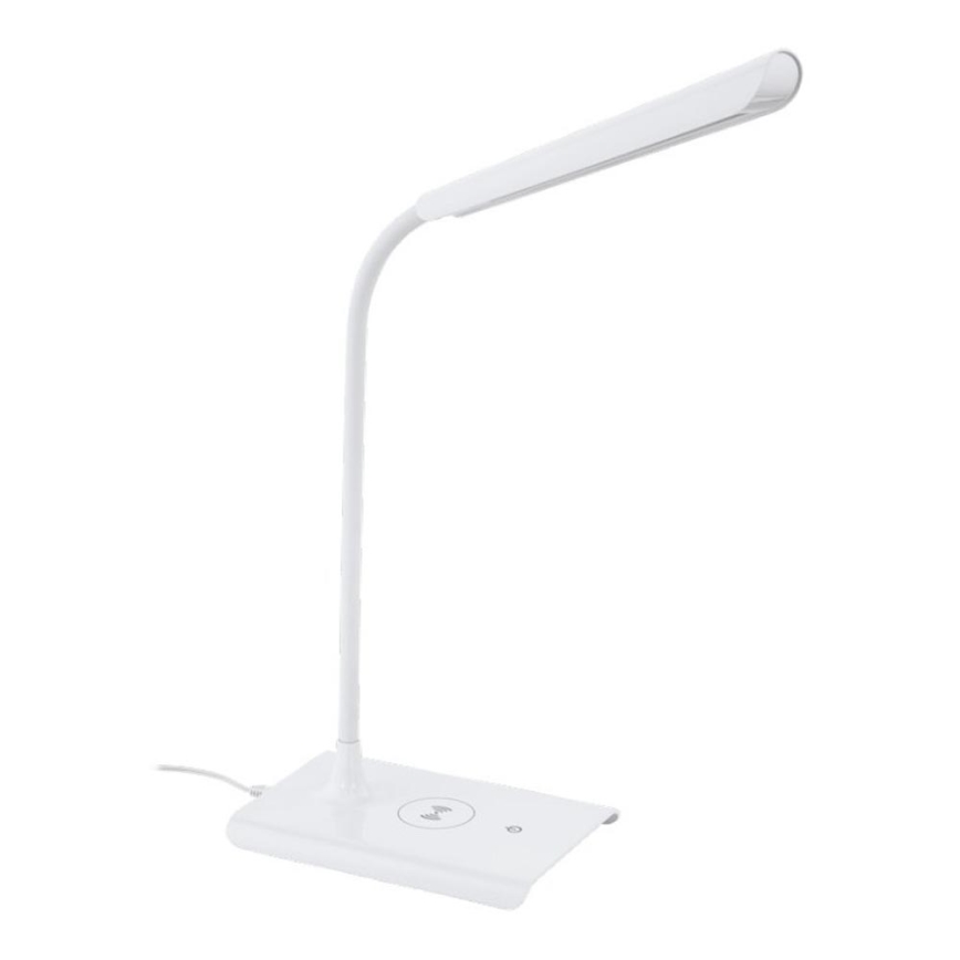 Eglo 55123 - LED-dæmpbar bordlampe med trådløs opladning LED/5,5W/230V hvid