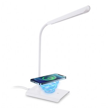 Eglo 55123 - LED-dæmpbar bordlampe med trådløs opladning LED/5,5W/230V hvid