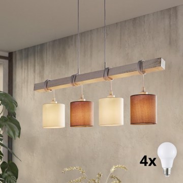 Eglo 55206 - LED pendel på wire TOWNSHEND 4xE27/60W/230V