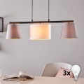 Eglo 55207 - LED-pendel med wireophæng ALMEIDA 3xE14/25W/230V grå