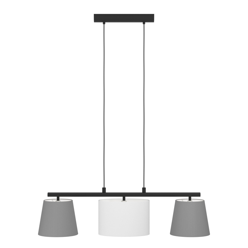 Eglo 55207 - Pendel ALMEIDA 3xE14/25W/230V grå