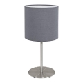 Eglo 55215 - Bordlampe PASTERI 1xE14/40W/230V grå
