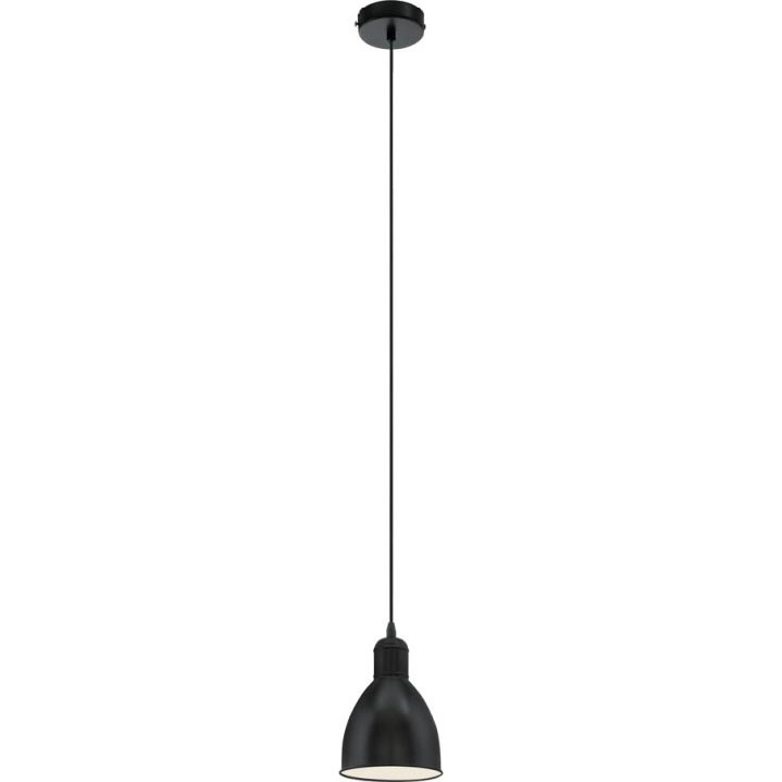 Eglo 55243 - Pendel på wire PRIDDY 1xE27/60W/230V sort