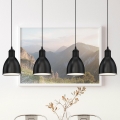 Eglo 55244 - Pendel på kabel PRIDDY 4xE27/60W/230V sort
