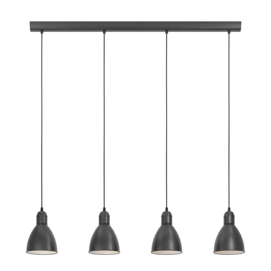 Eglo 55244 - Pendel på kabel PRIDDY 4xE27/60W/230V sort