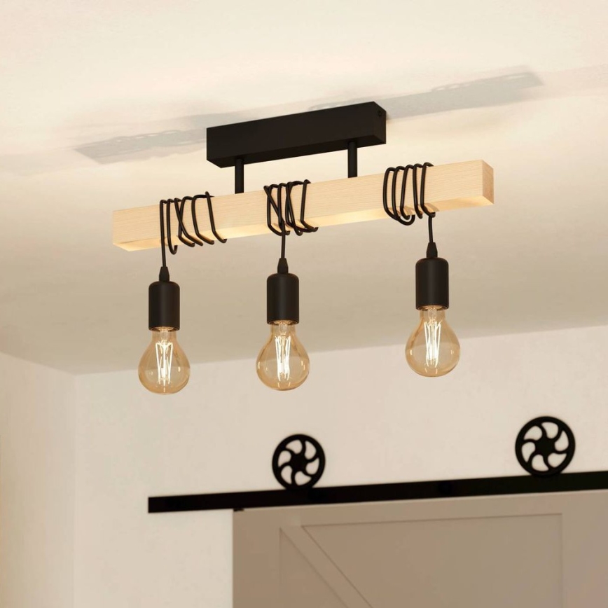Eglo 55247 - Overflademonteret loftlampe TOWNSHEND 3xE27/60W/230V
