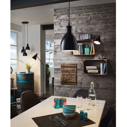 Eglo 55251 - Bordlampe PRIDDY 1xE27/40W/230V sort