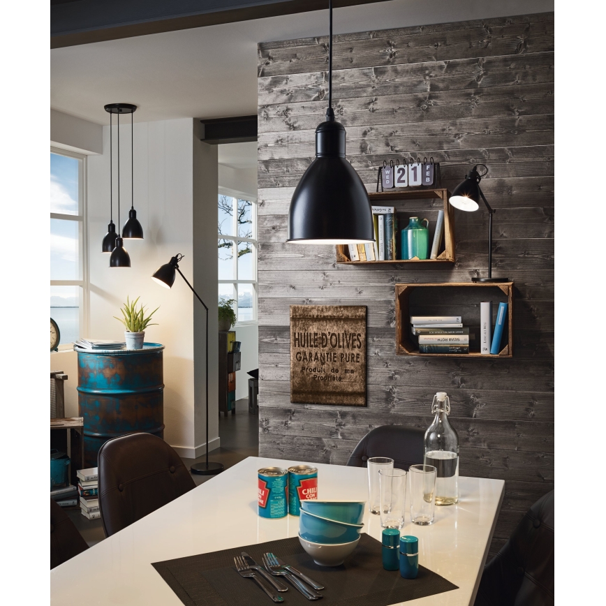 Eglo 55251 - Bordlampe PRIDDY 1xE27/40W/230V sort