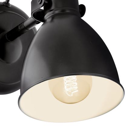 Eglo 55261 - Væglampe PRIDDY 1xE27/40W/230V sort