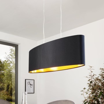 Eglo 55266 - Pendel MASERLO 2xE27/60W/230V sort