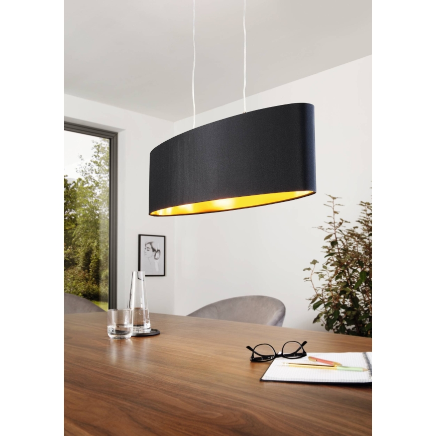 Eglo 55266 - Pendel MASERLO 2xE27/60W/230V sort