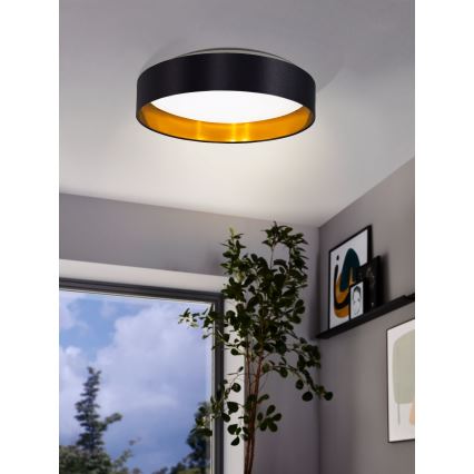 Eglo 55267 - LED-loftlampe MASERLO LED/16W/230V 3000K Ø 40,5 cm sort/kobber