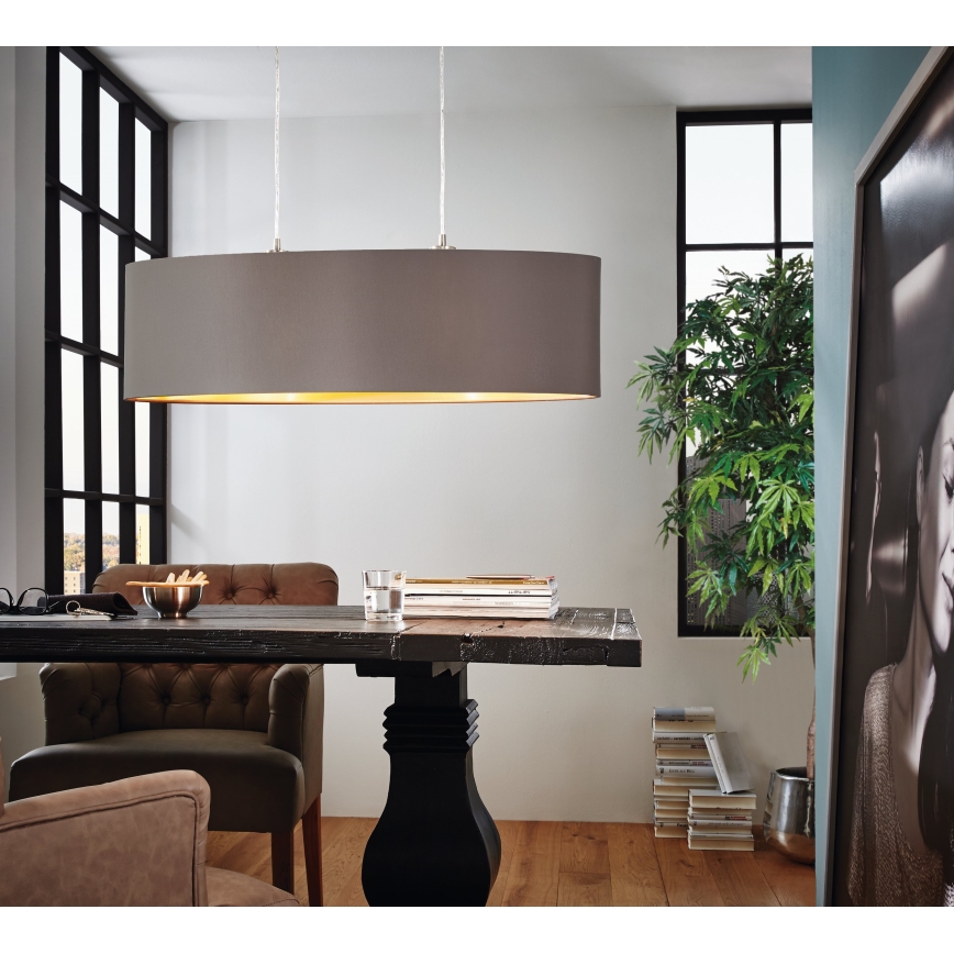 Eglo 55271 - Pendel MASERLO 2xE27/60W/230V brun