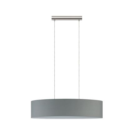 Eglo 55276 - PASTERI pendel med ledning 2xE27/60W/230V grå