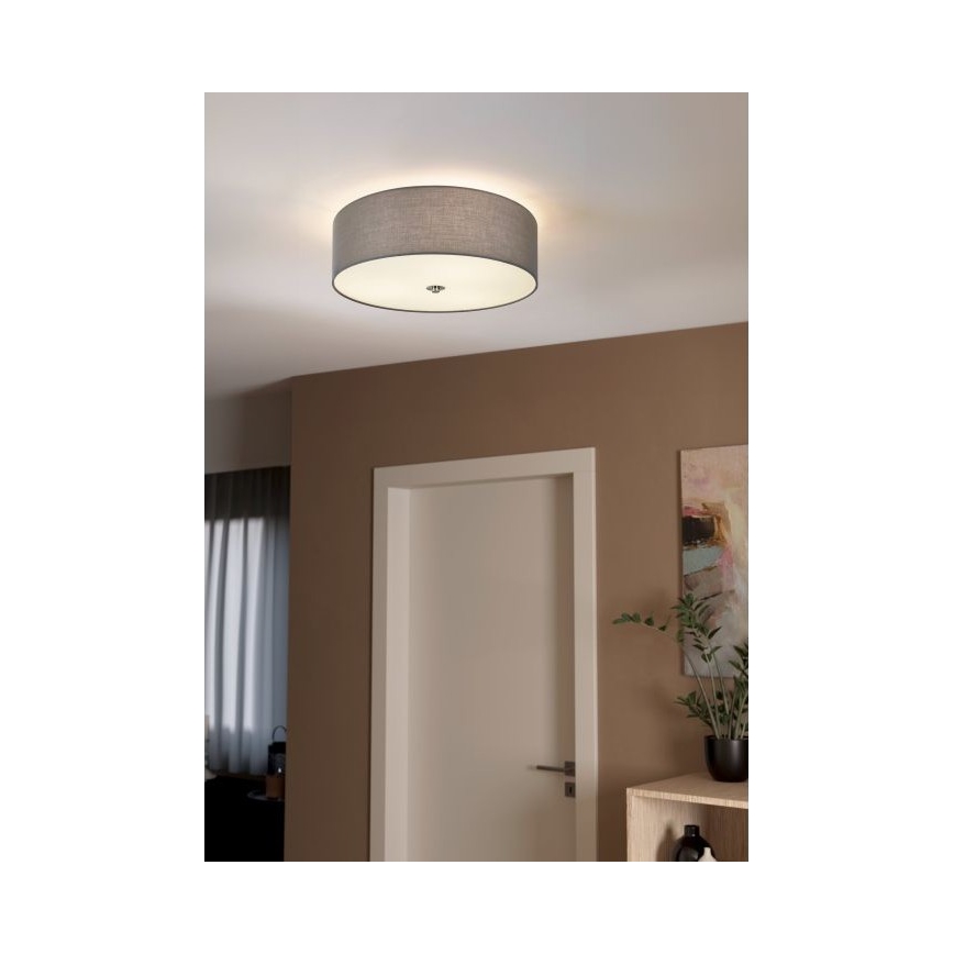 Eglo 55277 - Loftlampe PASTERI 3xE27/25W/230V Ø 47,5 cm grå