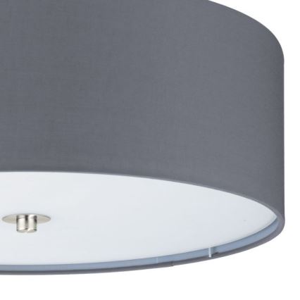 Eglo 55277 - Loftlampe PASTERI 3xE27/25W/230V Ø 47,5 cm grå