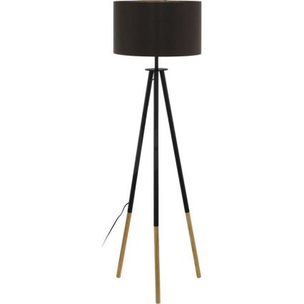 Eglo 55291 - Gulvlampe BIDFORD 1xE27/60W/230V sort/brun