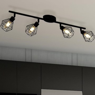 Eglo 55301 - LED spot ZAPATA 4xG9/3W/230V sort