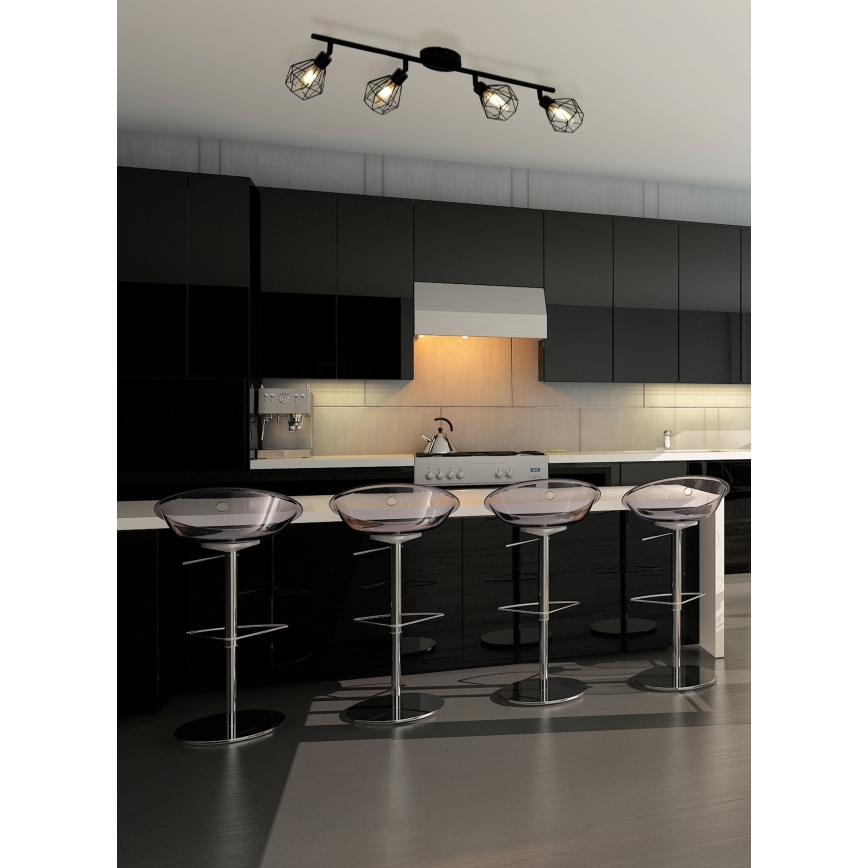 Eglo 55301 - LED spot ZAPATA 4xG9/3W/230V sort