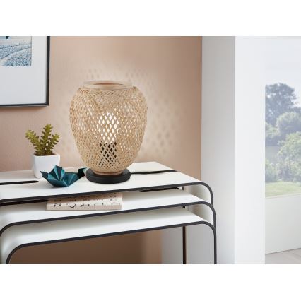 Eglo 55699 - Bordlampe DEMBLEBY 1xE27/40W/230V beige