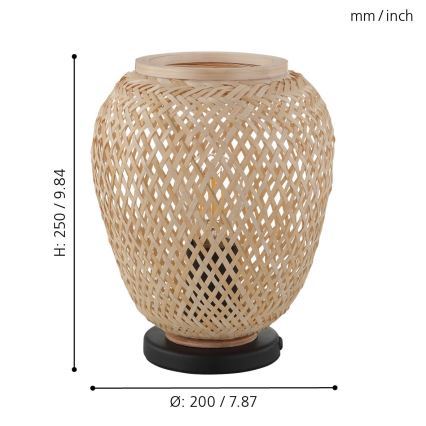 Eglo 55699 - Bordlampe DEMBLEBY 1xE27/40W/230V beige