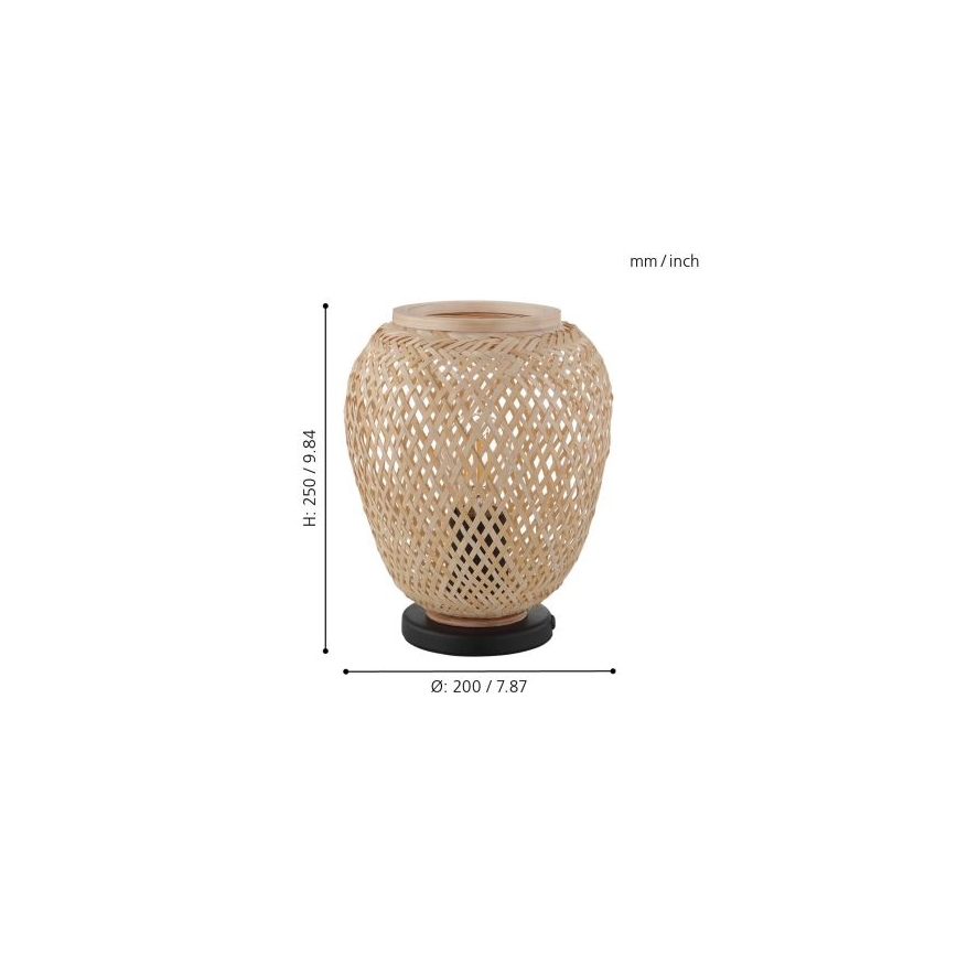 Eglo 55699 - Bordlampe DEMBLEBY 1xE27/40W/230V beige