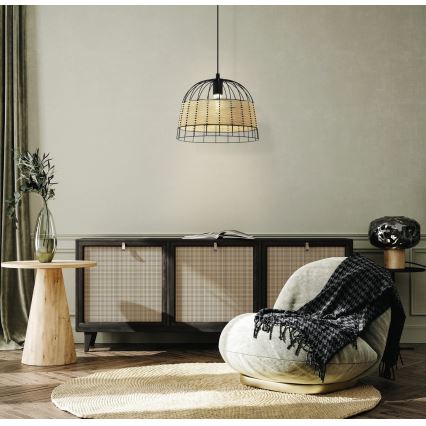 Eglo 55709 - Pendel ANWICK 1xE27/40W/230V Rattan