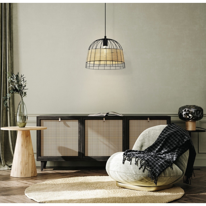 Eglo 55709 - Pendel ANWICK 1xE27/40W/230V Rattan