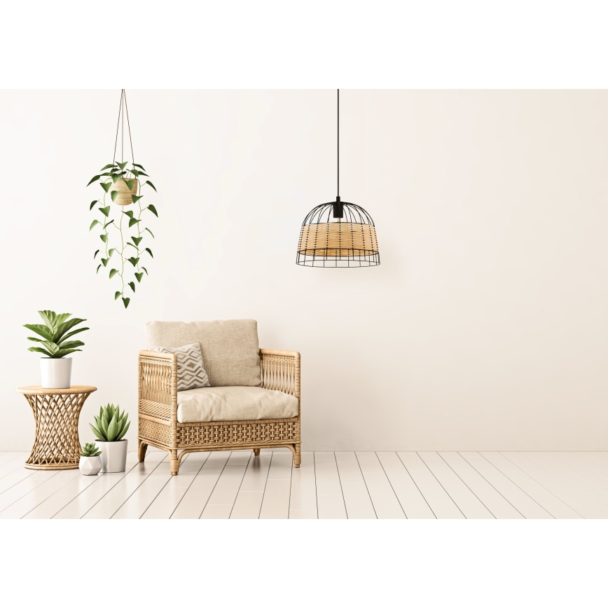 Eglo 55709 - Pendel ANWICK 1xE27/40W/230V Rattan