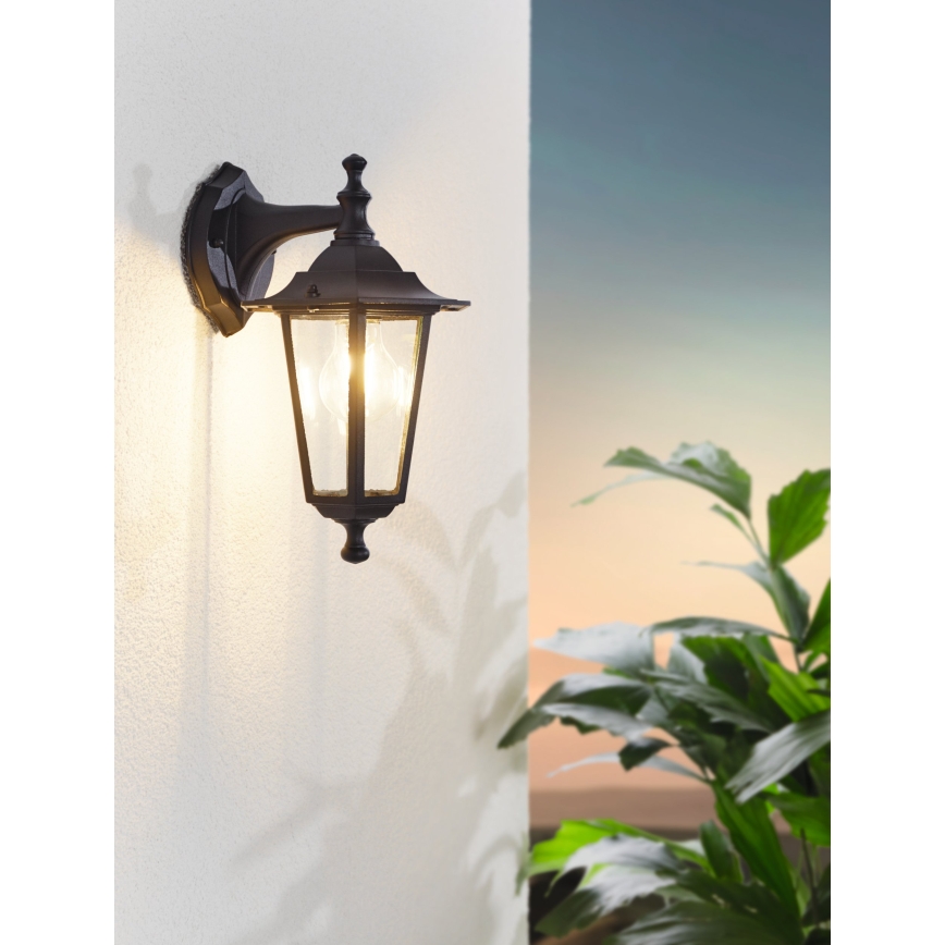 Eglo 55763 - LED Udendørs væglampe 1xE27/4W/230V IP44 sort