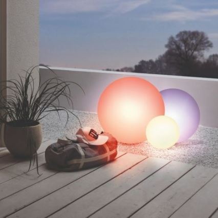 Eglo 55784 - LED RGBW Udendørsarmatur MONTEROLO-C 1xE27/9W/230V IP65 Ø 39 cm + fjernbetjening