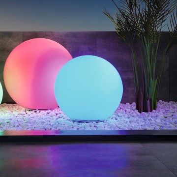 Eglo 55786 - LED RGBW Udendørslampe MONTEROLO-C 1xE27/9W/230V 2700-6500K IP65 Ø 30 cm + fjernbetjening
