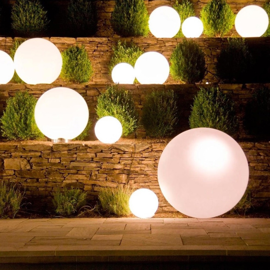 Eglo 55787 - Udendørs LED lampe m. RGBW-farver MONTEROLO-C 1xE27/9W/230V 2700-6500K IP65 diameter 39 cm + fjernbetjening