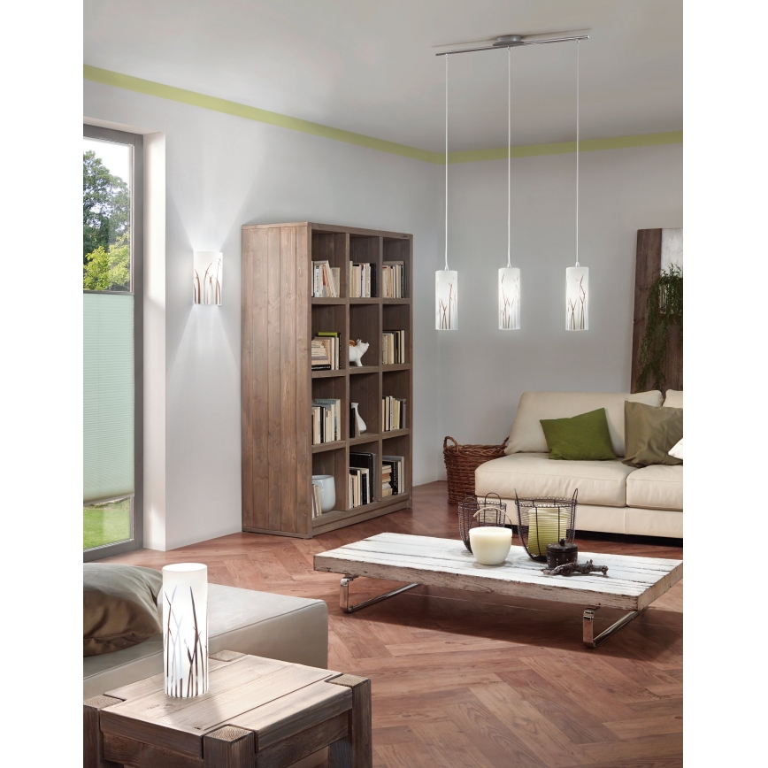 Eglo 55807 - LED bordlampe 1xE14/5,5W/230V hvid/blank krom