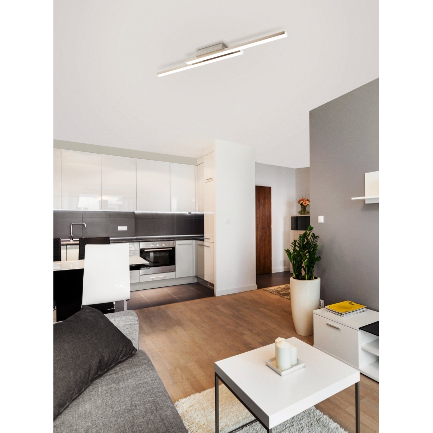 Eglo 55971 - Dæmpbar LED RGBW-loftlampe FRAIOLI-C LED/34W/230V 2700-6500K mat krom + med fjernbetjening