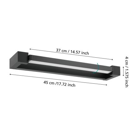 Eglo 56464 - LED spejllampe til badeværelse GEMILIANA LED/8,9W/230V 4000K 45 cm IP44